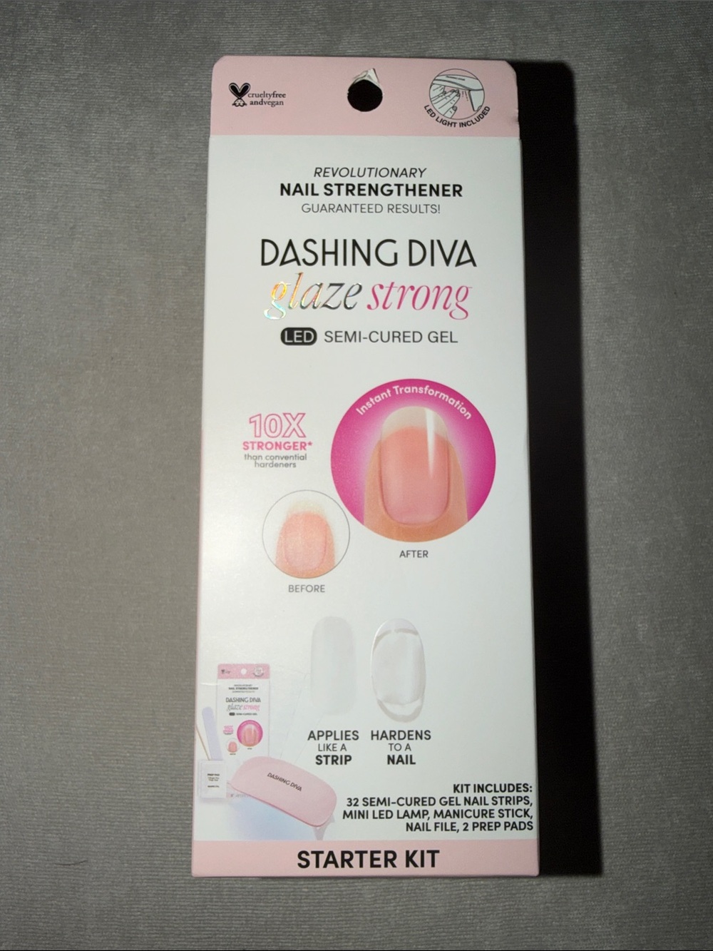 ❤️NEW!!!❤️ Glaze Strong LED Semi-Cured Gel Nail Strengthener